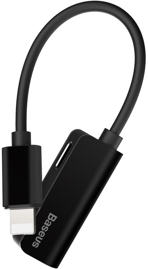 Baseus iP Male to iP+iP Female Adapter L37 Black