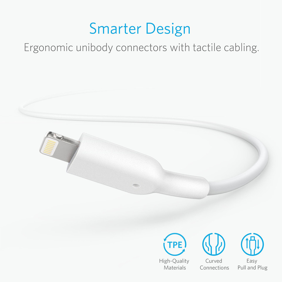 Anker Powerline II with lightning connector 3ft Wh
