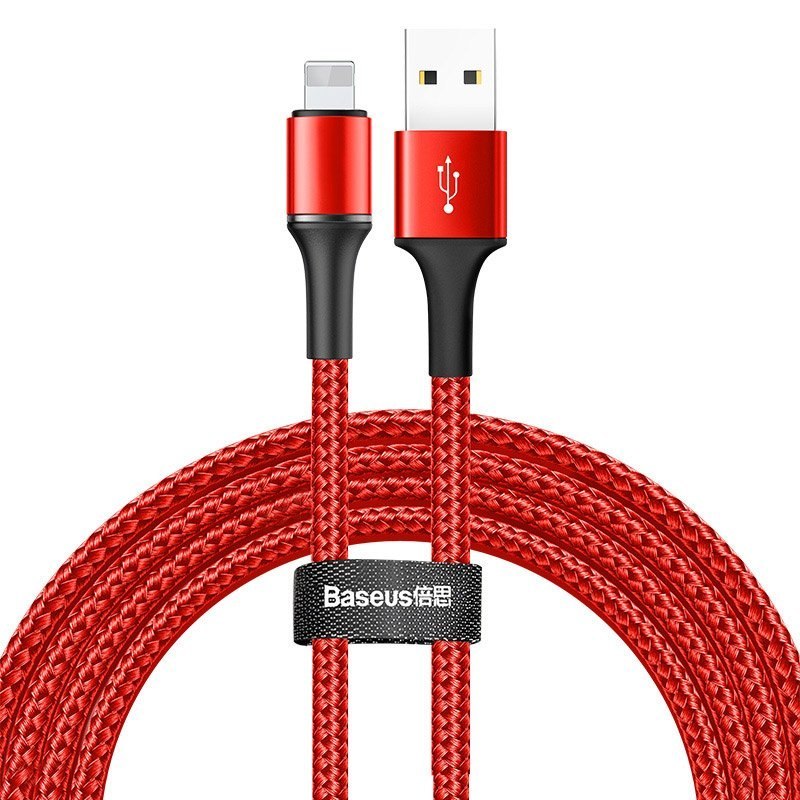 Baseus halo data cable USB For iP 1.5A 2m Red