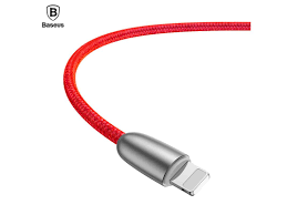 Baseus Torch Series Data Cable USB for iP 2.4A 1m Red(With lamp)