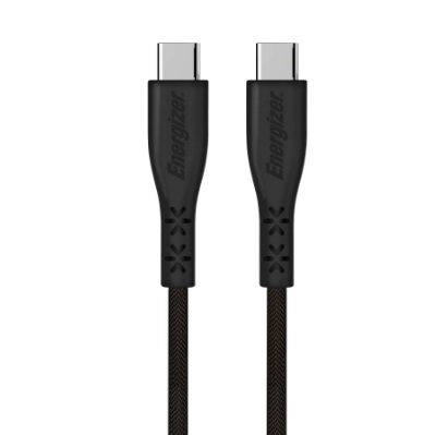 Energizer USB-C/USB-C 2.0  Cable - Lifetime Warranty - 1.2m Black